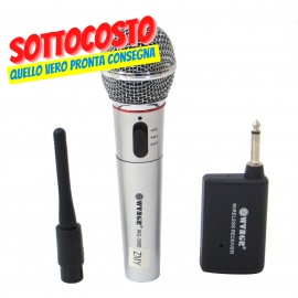 Microfono wireless senza fili e cablato