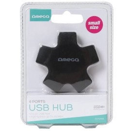 OMEGA USB 2.0 HUB 4 PORT STAR BLACK